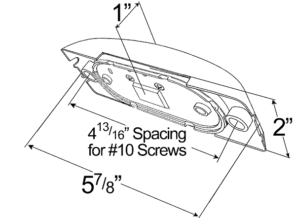 45442 Two-Bulb Turtleback® Clearance Marker Light