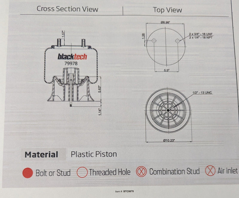 BTC9978 Air Bag Rolling Lobe