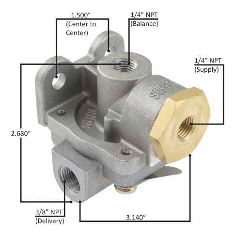 WA289714 QR1C VALVE 0PSI DIFF 1/4S-3/8D