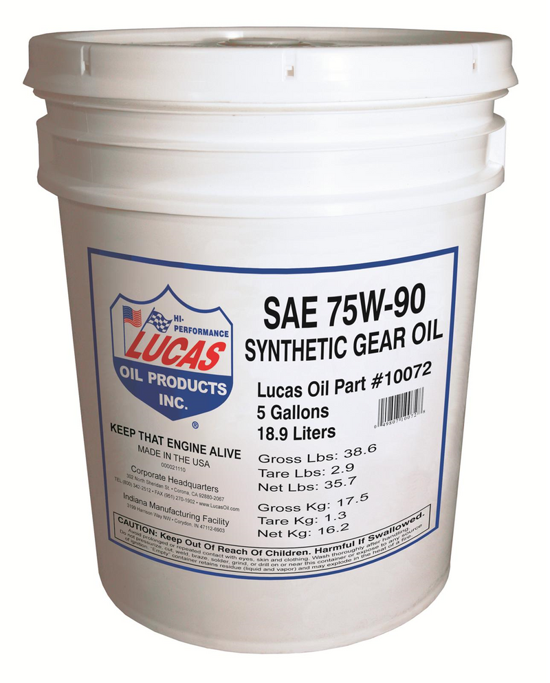10072 SYNTHETIC SAE 75W-90 GEAR OIL 5gal Pail