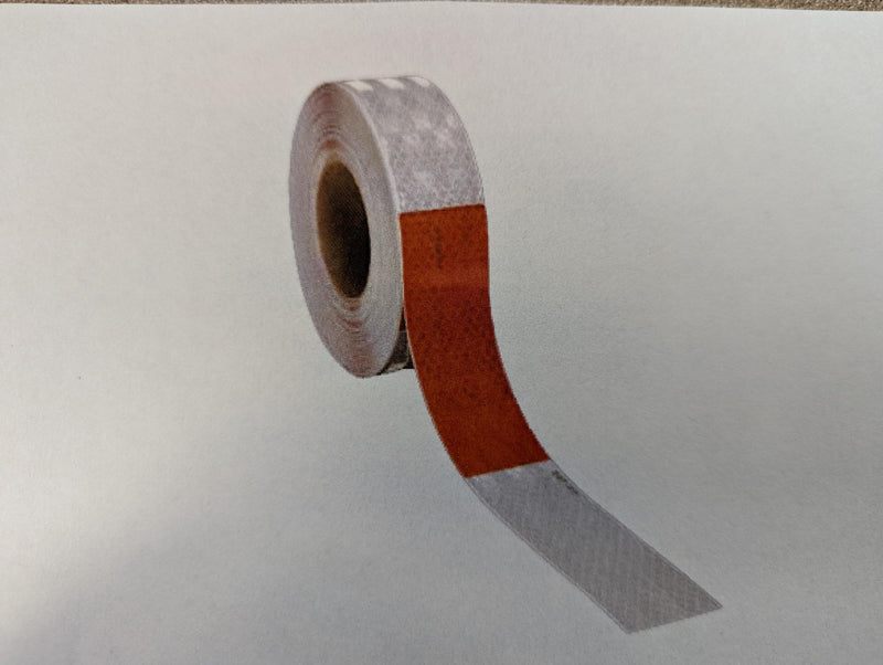 3M983-326 Reflective Tape Roll 6" Red / 6" White