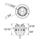 MCL11AKB 3/4" Marker/Clearance Light