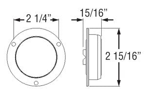 MCL52RBP 2” Round Sealed LED w/Flange