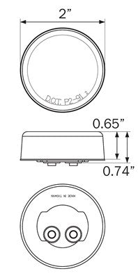 MC53RB 2" Sealed Marker/Clearance Light