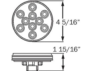 STL43ABP 4” Round Sealed LED Lights