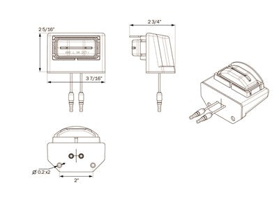 LPL26SKB Sealed LED License Light