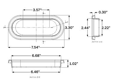 A70GB Grommet 6" Oval