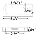 BK70BB Bracket Single 6" Oval