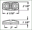 MC42ABP Dual Bulb Marker/Clearance Lights