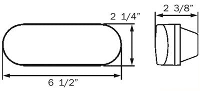 BU70CB Reverse Lamp 6" Oval