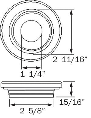 A55GB Grommet 2-1/2" Round