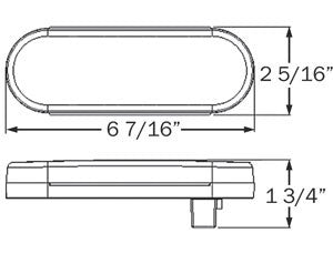 STL72AB 6” Oval Sealed LED Lights