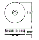 MC57AB 2.5" Round Marker Light Amber