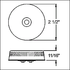 MC57AB 2.5" Round Marker Light Amber