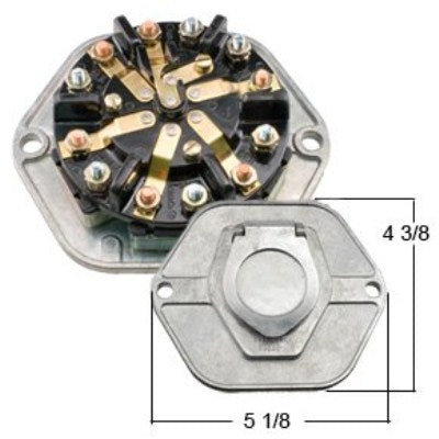 BE24020 Receptacle 7-Way w/Fuses